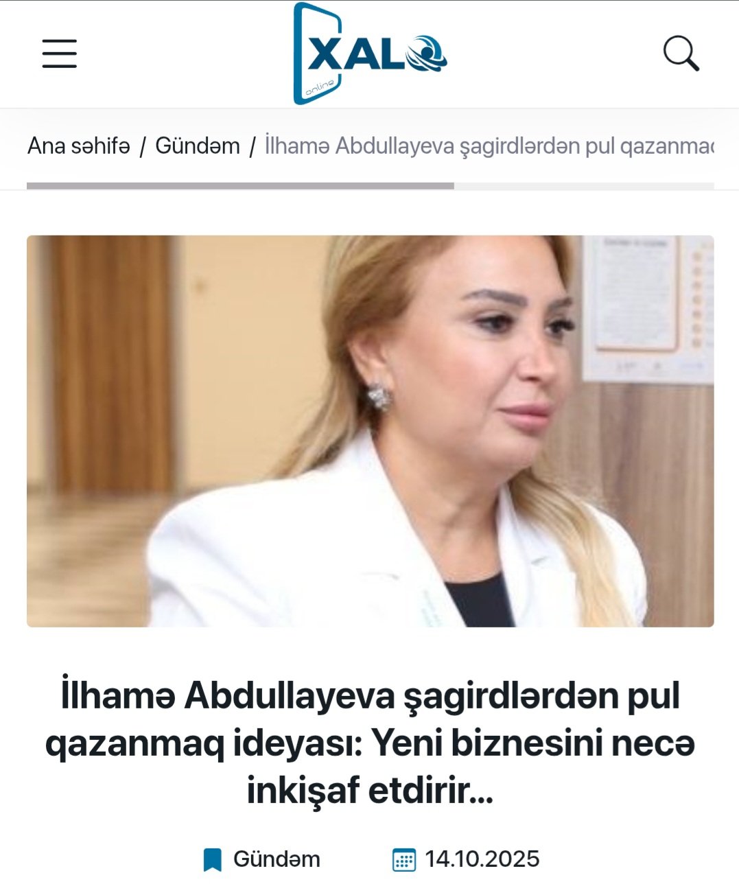 İlhamə Abdullayeva şagirdlərdən pul qazanmaq ideyası: Yeni biznesini necə inkişaf etdirir